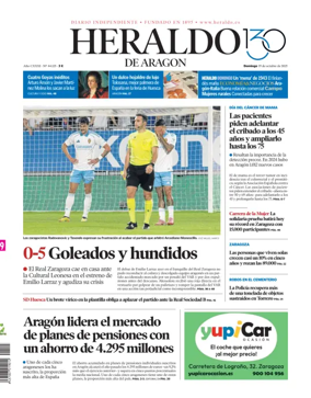 Cover of Heraldo de Aragón
