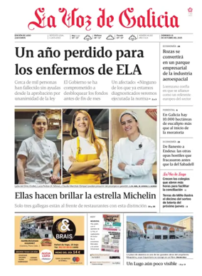 Cover of La Voz de Galicia (Lugo)