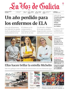 Cover of La Voz de Galicia (Ourense)