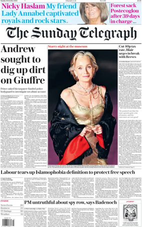Cover of The Sunday Telegraph