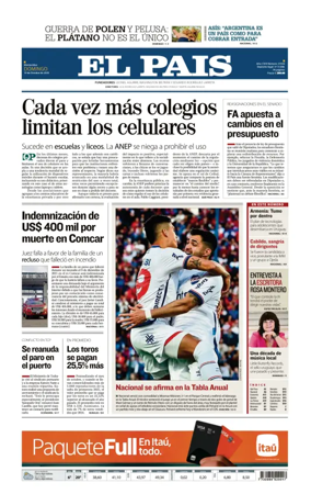 Cover of El Pais (Uruguay)