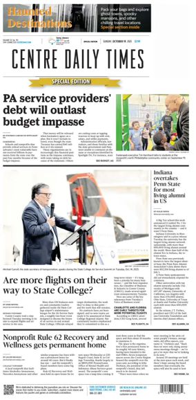 Cover of Centre Daily Times (Sunday)