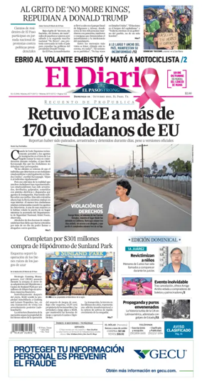 Cover of El Diario de El Paso