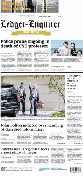 Cover of Ledger-Enquirer (Sunday)