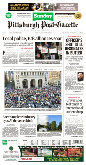 Cover of Pittsburgh Post-Gazette