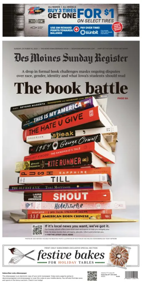 Cover of The Des Moines Register