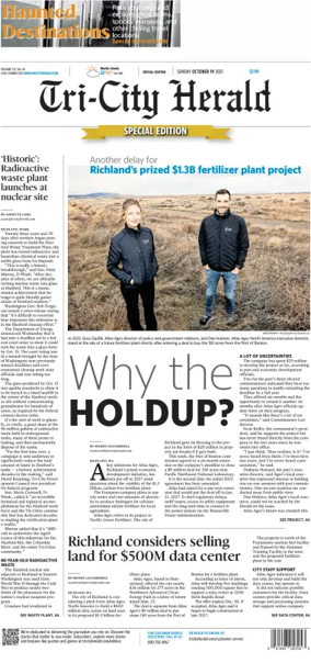 Cover of Tri-City Herald (Sunday)