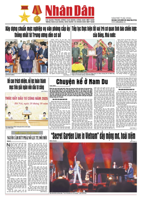 Cover of Nhan Dan newspaper