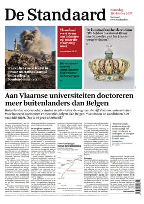 Cover of De Standaard