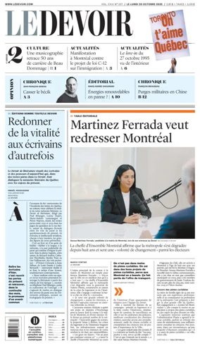 Cover of Le Devoir