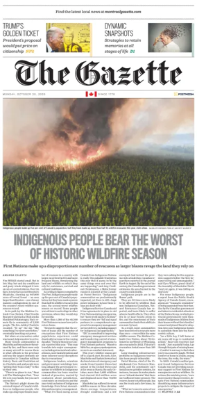 Cover of Montreal Gazette