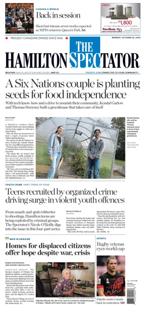 Cover of The Hamilton Spectator