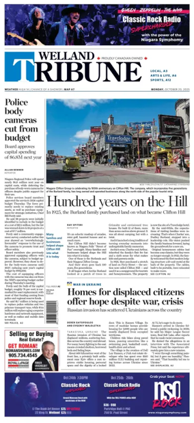 Cover of The Welland Tribune