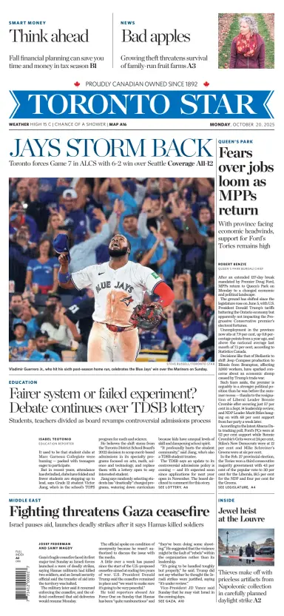 Cover of Toronto Star