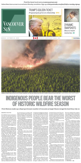 Cover of Vancouver Sun