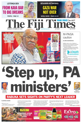 Cover of The Fiji Times