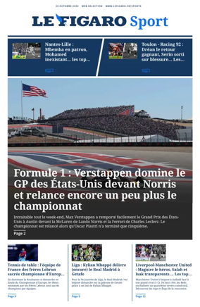 Cover of Le Figaro Sport
