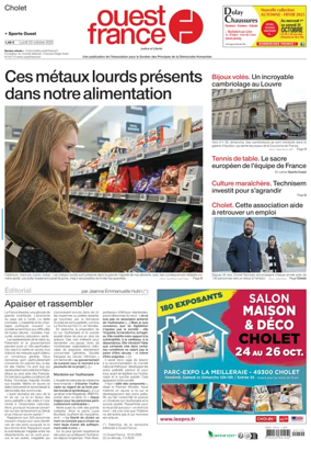 Cover of Ouest France (Cholet)