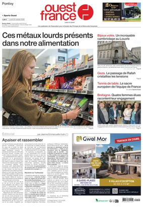 Cover of Ouest France (Pontivy)