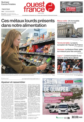 Cover of Ouest France (Quimper)