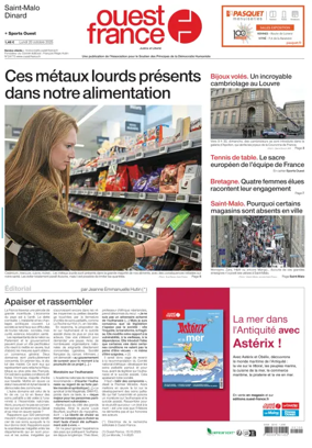 Cover of Ouest France (Saint-Malo)