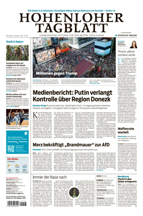 Cover of Hohenloher Tagblatt