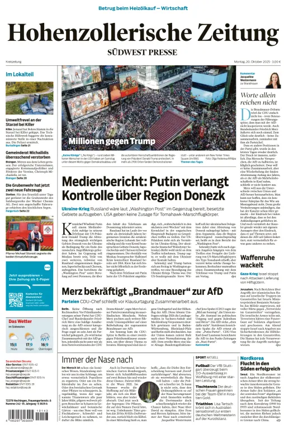 Cover of Hohenzollerische Zeitung