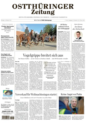 Cover of Ostthüringer Zeitung (Saale-Holzland-Kreis)