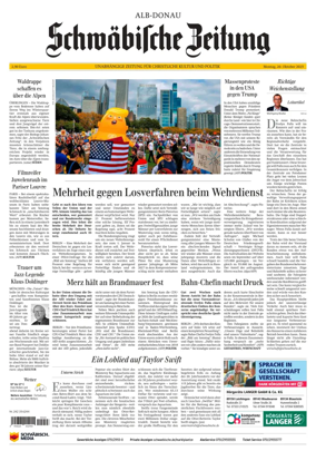 Cover of Schwaebische Zeitung (Alb-Donau)