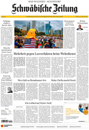 Cover of Schwaebische Zeitung (Bad Waldsee / Aulendorf)