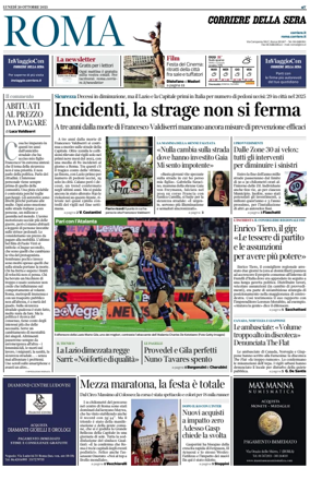 Cover of Corriere della Sera (Roma)
