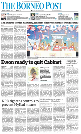 Cover of The Borneo Post (Sabah)