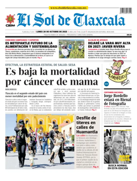 Cover of El Sol de Tlaxcala