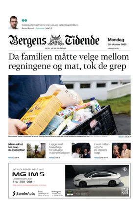 Cover of Bergens Tidende