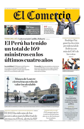 Cover of Diario El Comercio