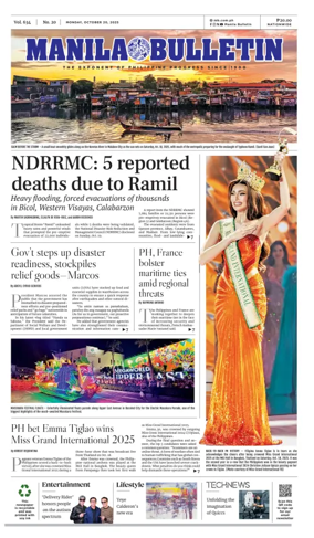 Cover of Manila Bulletin