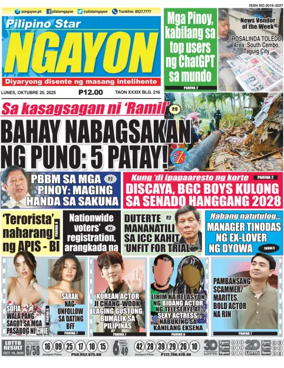 Cover of Pilipino Star Ngayon