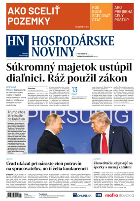 Cover of Hospodárske noviny