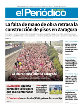 Cover of El Periódico Aragón