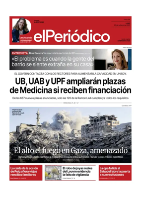 Cover of El Periódico de Catalunya (Castellano)