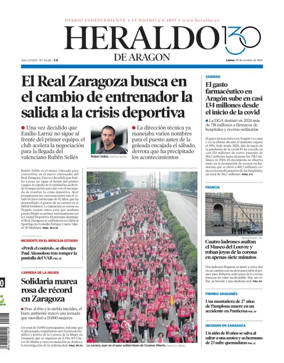 Cover of Heraldo de Aragón