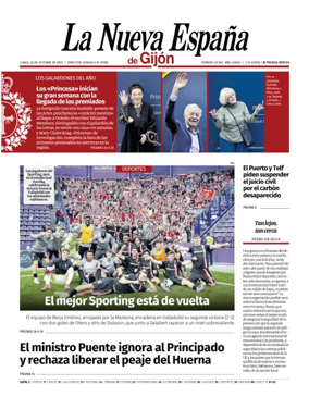 Cover of La Nueva España (Gijón)