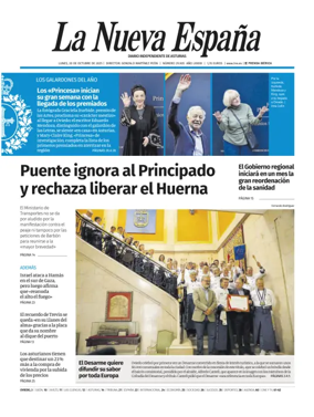 Cover of La Nueva España (Oviedo)