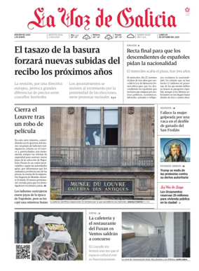 Cover of La Voz de Galicia (Lugo)