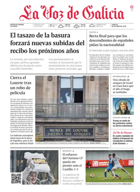 Cover of La Voz de Galicia (Ourense)