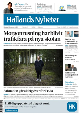 Cover of Hallands Nyheter