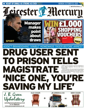 Cover of Leicester Mercury