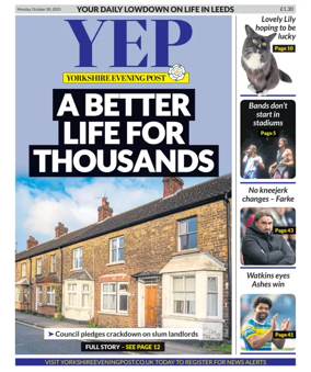 Cover of Yorkshire Evening Post