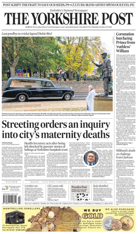 Cover of Yorkshire Post