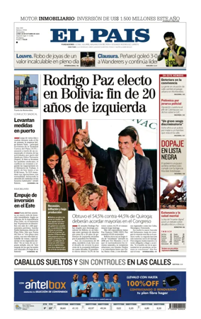 Cover of El Pais (Uruguay)